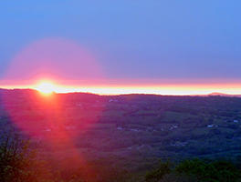 Sunset looking towards Presli Hills